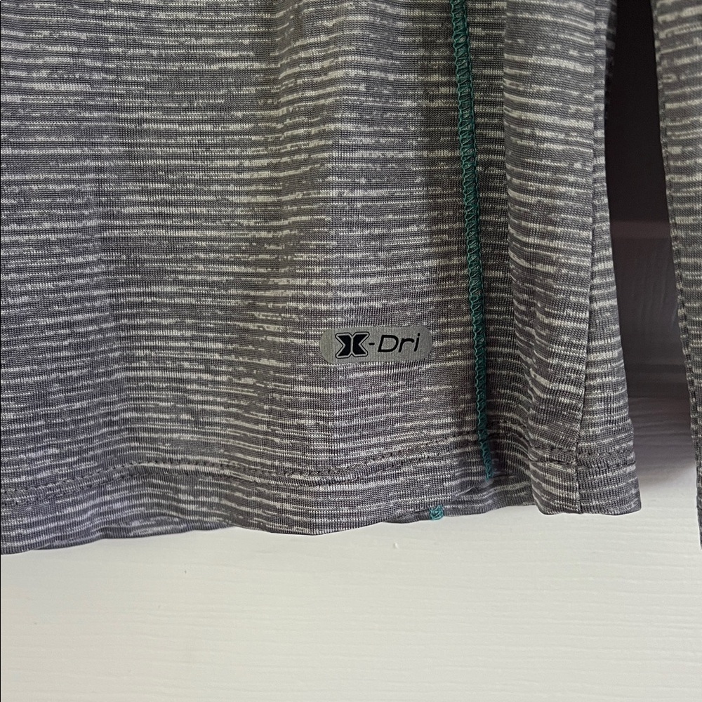 RBX Heather Gray Performance Top with Teal Trim - Picture 4 of 4